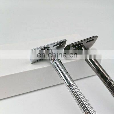 Classical Style Barber Shaving Razor Gun Black Metal Sefety Razor Shaver photo-3