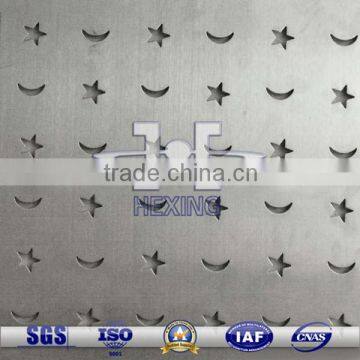 perforated metal mesh punched star and moon pattern