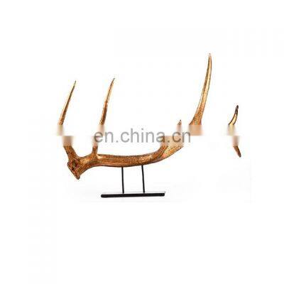 antler & marble base sculpture