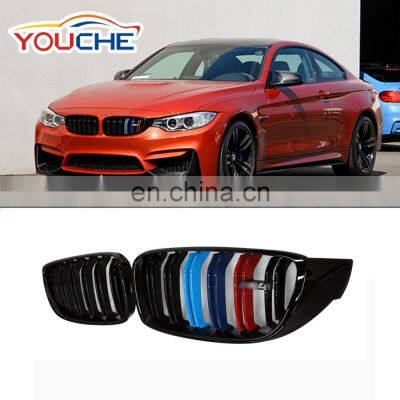 F32 F33 F36 ABS plastic gloss M color front bumper grille for BMW 4 series  2014-2018