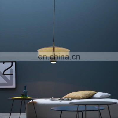 HUAYI Contemporary Style Indoor Decoration Acrylic Iron LED Modern Industrial Hat Pendant Light