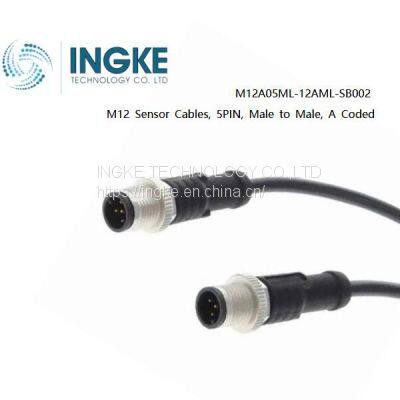 INGKE,M12A05ML-12AML-SB002,M12 Sensor Cables, 5PIN Male, A Coded,Receptacle