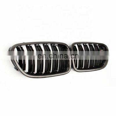 Front Grill for BMW F10 F18 M5 High Quality Carbon Fiber Single Slat Line Bumper Grill for BMW 5 Serious 2010-2017 photo-2