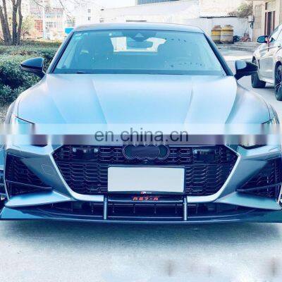 Runde For Audi 19-21 A7/s7 Modified Rs7-r Front Bumper Abt Front Shovel Air Knife A7 Modified Rs7 Front Bumper Grille