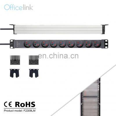 PDU with French sockets and Adjustable angle bracket