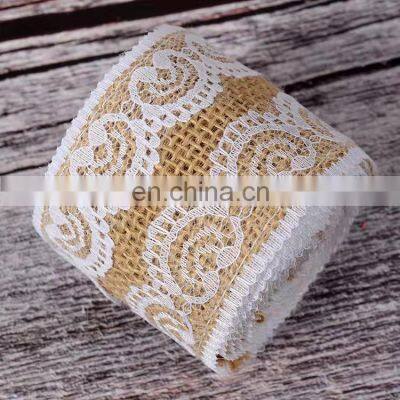 Wholesale Jute Burlap Lace Ribbon Hemp Roll Clothe photo-5