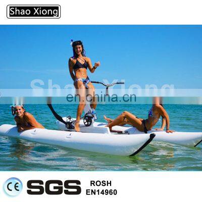 Water Sports Equipment Bike PVC Pontoons Inflatable Water Bike Buoy Bicycle Sea Bike Pedal Riding photo-3