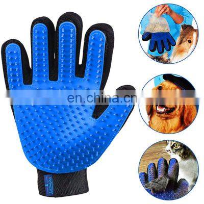 HY Dog Grooming Glove Removes Hair Pet Accessories Cat Brush for Animals With Breathable Hand Back photo-4