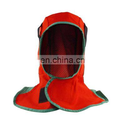 Orange Color Flame Retardant Welding Torching Hood Neck Protective Helmet Head Safety Cap