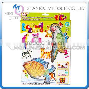 Mini Qute Kawaii DIY Ironing Hama Perler Beans 3D Jigsaw Fish & Parrot building block educational toy (Accept OEM) NO.BT-0055B