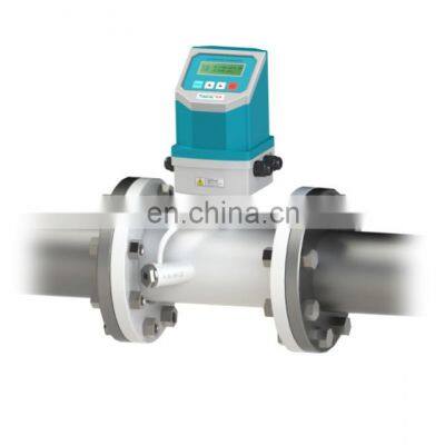 Taijia clamp on ultrasonic water digital flow meter Flange ultrasonic flowmeter with High temperature clamp on