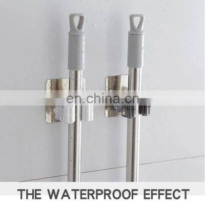 Adhesive Multi-Purpose Hooks Wall Mounted Mop Organizer Holder Rack Brush Broom Hanger Hook Kitchen Bathroom Strong Hooks photo-3