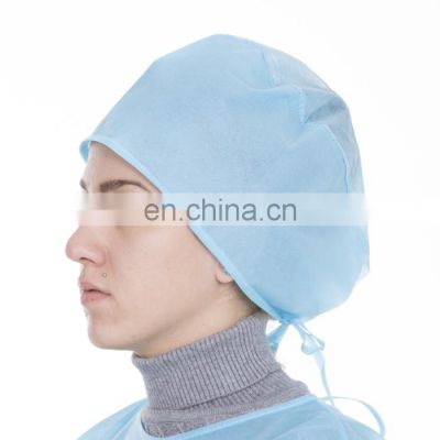 Free Sample Protective Operation Medical Disposable Consumables Surgical Hair Hat Nonwoven Surgeon Nurse Doctor Cap