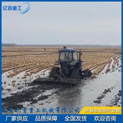 High Horsepower Tractor Modified With Triangular Track Wheels, Anti Sinking and Anti-skid on Muddy Ground photo-4