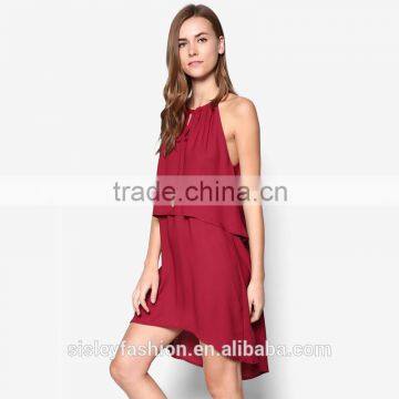 OEM supply women dress 2016 new arrival fashionable sexy dress cotton dress D282