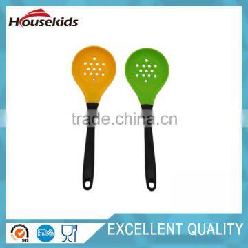 Silicone Ladle Slotted Skimmer Colander Strainer Spoon Kitchen Cooking Utensil photo-2