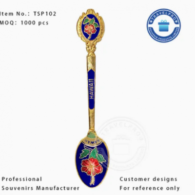 Wholesale Customized Vintage Gold Plated Collection Souvenir Spoon