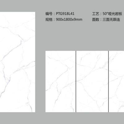 have Stock Foshan 900X1800X9mm Glazed Bathroom Matt Wall Floor Tiles Sintered Stone