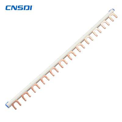CNSDI Fork Type 63A Copper Comb Busbar With 12 Modules for Circuit Breaker photo-4