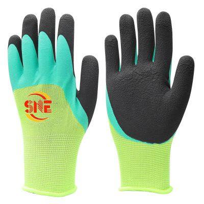 Snellsafety 13 Gauge Polyester  3/4 Latex Foam Double Dipping Safety Glove