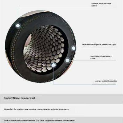 Manufacturers Supply Alumina Lined Ceramic Wear-resistant Pipe Soft Bendable Ceramic Hose Coal Injection Pipe photo-5