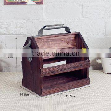 2016 wholesale handle wooden beer storage box beer carrier