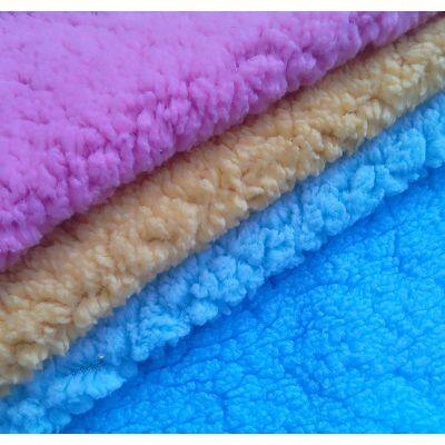 100% Polyester Back Side Brushed Shu Velveteen Faux Fur Sherpa Fleece Fabric?