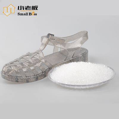 Hot Sale Transparent Crystal Pvc Compound Pellets Pvc Granules Shoes Sole Sandals Pvc Soft Crystal Granules
