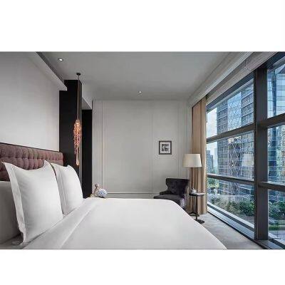 Nordic Apartment Bedroom Wood Bed Hotel Standard Room Wood Low Bed Modern Simple Floor Storage Beds photo-2