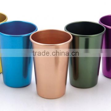 CCBM-302 9oz Small Aluminum beer mug with colorful surface with tall body (Accept OEM)