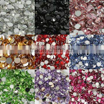 Rhinestone Flatback Crystal Hot-Fix 1000-10000pcs 2mm-5mm Multicolor 14 Facets Resin Rhinestone Flatback Multiple Color Crystal