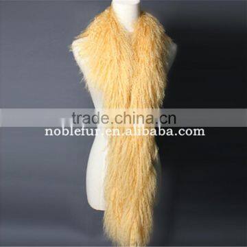 generous fashion 2015 Mongolia fur winter female long scarf with tassel