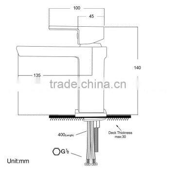 Hot Selling Good Quality Brass Waterfall Single Handle Water Tap Extension