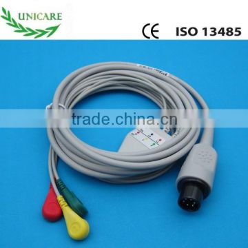 Mindray MEC1000, MEC1200 One-Piece ECG Cable 3 leads 5 leads ecg cable