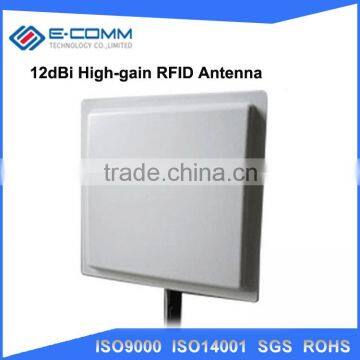 Long range passive rfid tag reader uhf epc gen2 / linear polarization 12dbi high gain rfid antenna