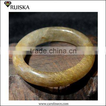 Caroline Fashion Designs Gold Rutilated Quartz Bangle