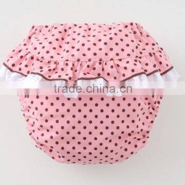 made in Japan cute polka dot and frilled cloth baby diaper cover high quality