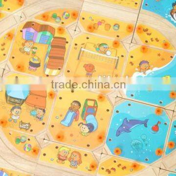 Wooden toy train track set for kids,racing track toy