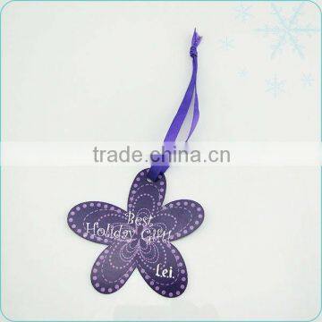 flower-shape gift hang tag