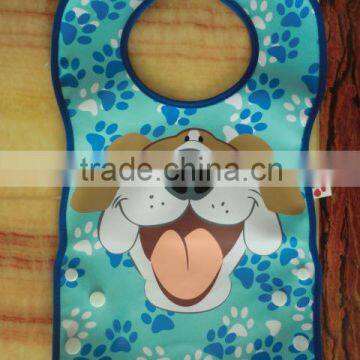 3D ANIMAL DESIGN neoprene baby bib, bpa free silicone bib