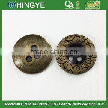 2015 Hot Selling 4 Holes Custom Metal Sew Button for Clothing M1556 photo-3