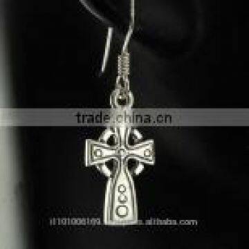 Cross Celtic Silver Earrings, ep146