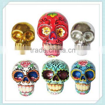 10x12cm Hand Painted Resin Skull Wholesale