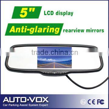 China factory of Super-5" Rear View Mirror with two video inputs