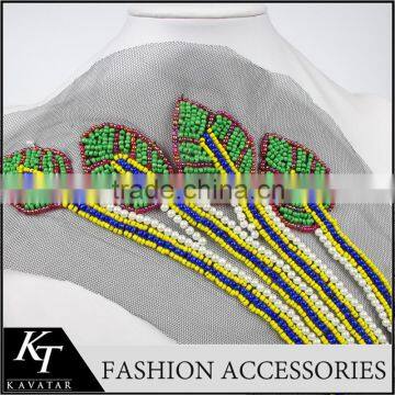 Pearl Lace Patch/Colorful Beaded Sew Lace Patch