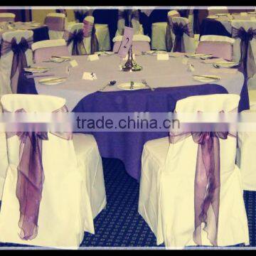 wedding table cloth / table linens , chair covers and sashes / hotel linen factory