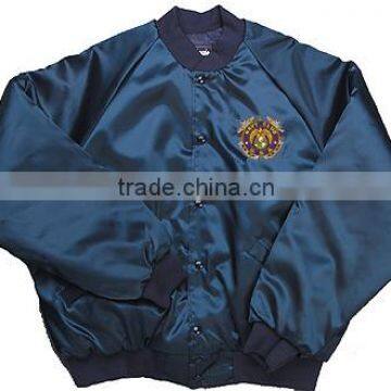 sell satin jacket,custom wholesale satin jacket,satin varsity jacket customized