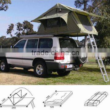 Outdoor polyester hard shell car rooftop tent car top tent