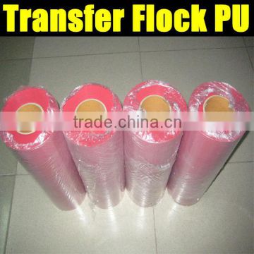 flock/PU/PVC heat transfer film for clothing 0.5*25m per roll