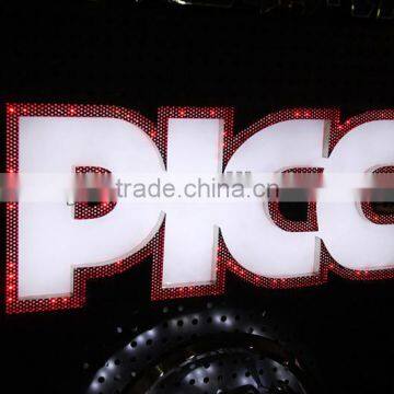 Latest design Punching metal advertising led channel letters